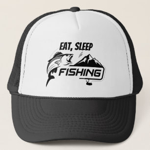 Casquette Pêche Poisson Sport Mange Dormir Citation