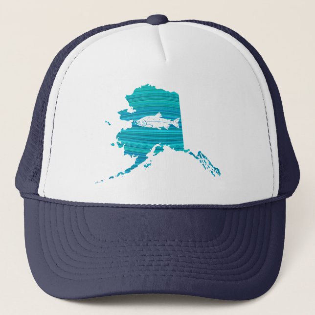 Casquette Pêche saumonée de vague de l'Alaska (Devant)