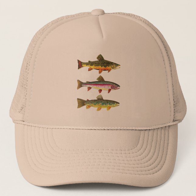 Casquette Pêche sportive de la truite de Brook (Devant)