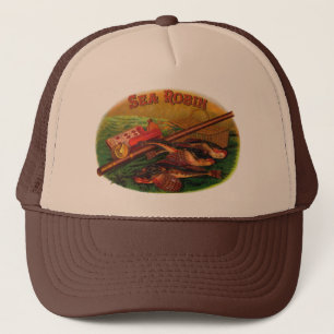 Casquette Pêche vintage Gear Cigar Étiquette Art, Sea Robin