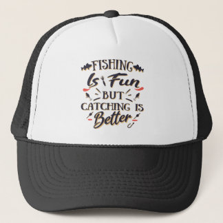 Casquette Pêcher est amusant attraper est mieux - Hobby Cita