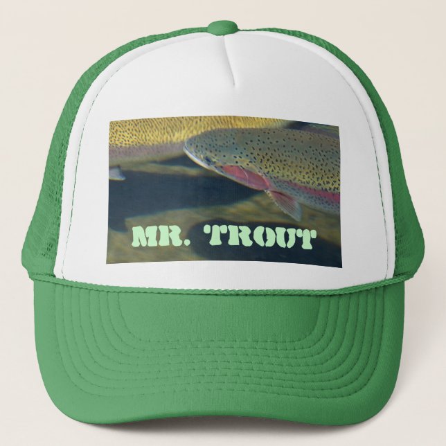 Casquette Pêcheur de pêche de truite grise d'arc-en-ciel de (Devant)
