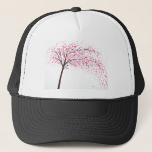 Casquette Peinture à l'aquarelle des fleurs de cerisiers