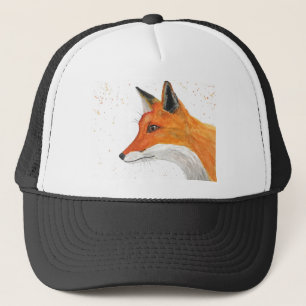 Casquette Peinture aquarelle Fox