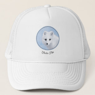 Casquette Peinture Arctic Fox - Art original de la faune