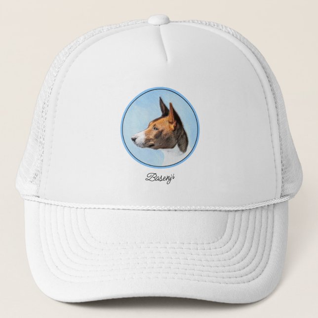Casquette Peinture Basenji - Belle Art Original (Devant)