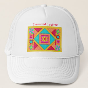 Casquette Peinture colorée Quilt Blocs Art