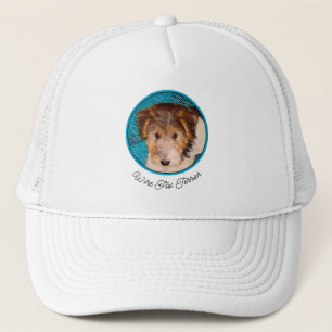 Casquette Peinture de chiot Terrier Fox - Art de chien origi