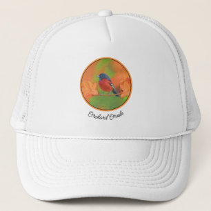 Casquette Peinture de la Grive de verger, oiseau chanteur or