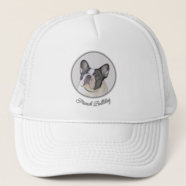 Casquette Peinture française de Bulldog (Pied de broche) - A (Devant)