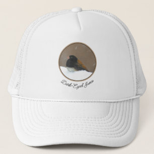 Casquette Peinture Junco foncée - Art original pour oiseaux