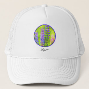 Casquette Peinture Lupine - Art Fleur Original