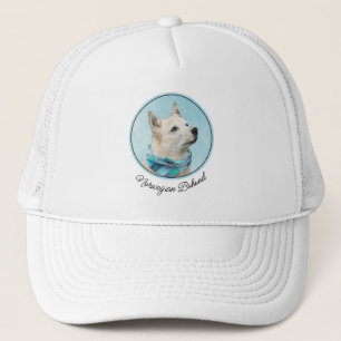 Casquette Peinture norvégienne Buhund - jolie art original c