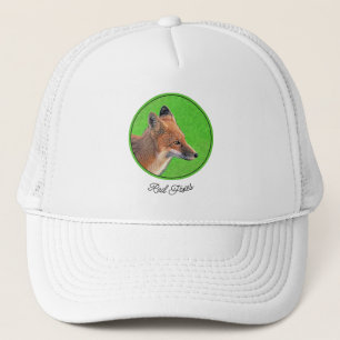 Casquette Peinture Red Fox - Art original de la faune