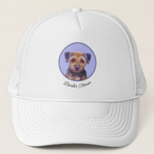 Casquette Peinture sur la frontière de Terrier - jolie art o