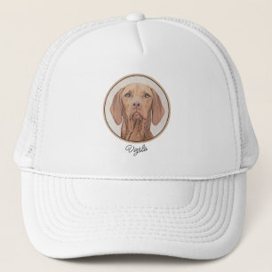 Casquette Peinture Vizsla - Joli art original chien