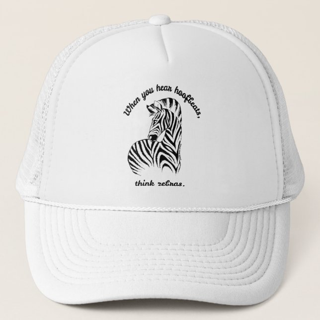 Casquette Pensez aux zèbres (Devant)