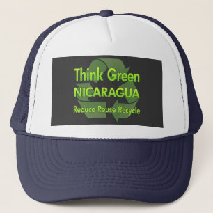 Casquette Pensez le Nicaragua vert