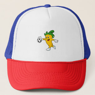 Casquette Pepper Vegan comme joueur de football avec Soccer.