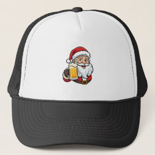 Casquette Père Noël buvant de la bière Graphique de Noël