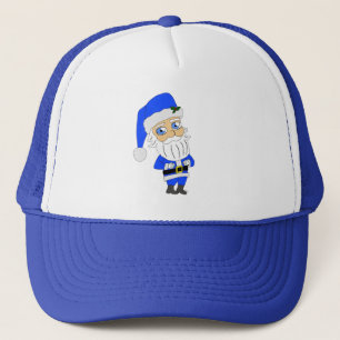 Casquette Père Noël en costume bleu Chibi