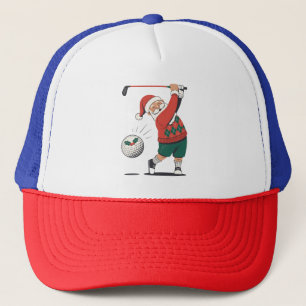 Casquette Père Noël Jouer Golf Joueur de Noël