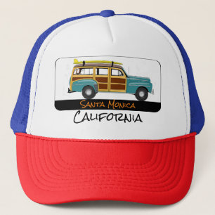 Casquette Père Noël Monica, Californie Surf Woody Trucker Ha
