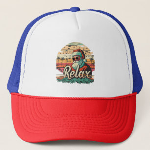 Casquette Père Noël Rétro avec un titre Relax