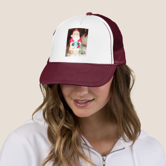 Casquette Père Noël vintage amusant avec l'art de la neige I (En situation)