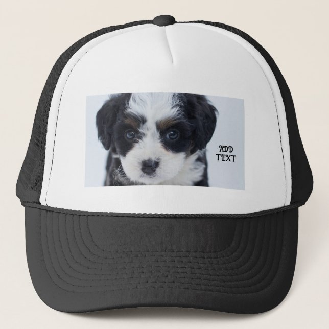 Casquette Perfect for Dog Puppy Lovers Black and White-Cap  (Devant)