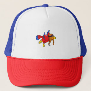 Casquette Perroquet au vol en tant que pilote