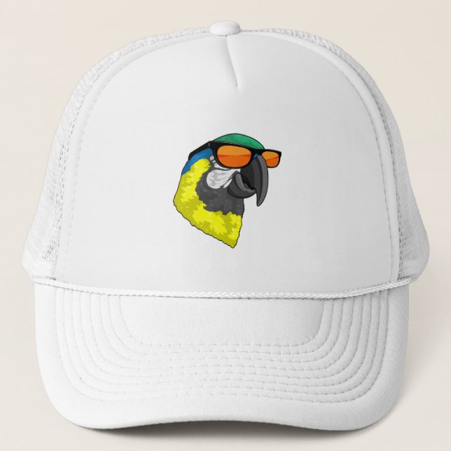 Casquette Perroquet avec lunettes de soleil (Devant)