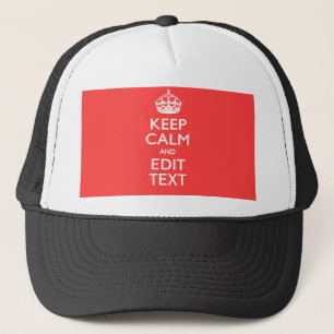 Casquette Personalisé KEEP CALM Votre texte dans le corail