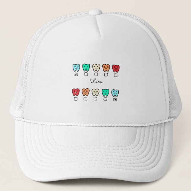 Casquette Personalized- Custom Name Cute Dental Cap (Devant)