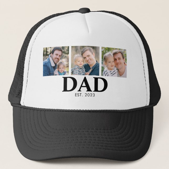 Casquette Personalized Dad Established Year Father Photo (Devant)