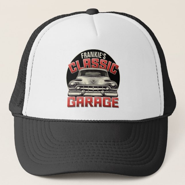 Casquette PERSONALIZED NAME Classic Car Garage Custom Shop (Devant)