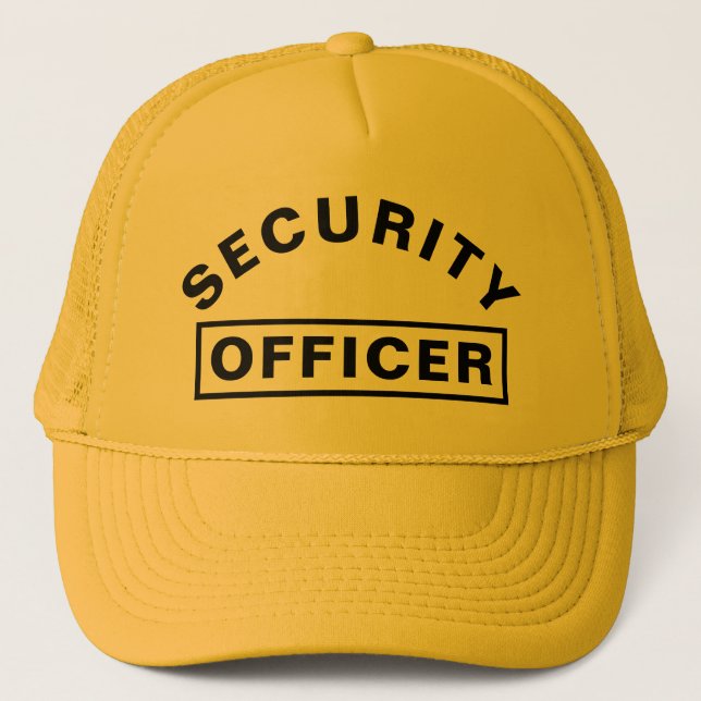 Casquette Personalized SECURITY OFFICER Text StatementYellow (Devant)