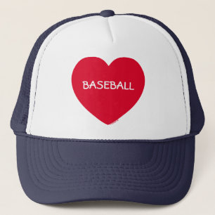Casquette personnalisable de grand coeur rouge
