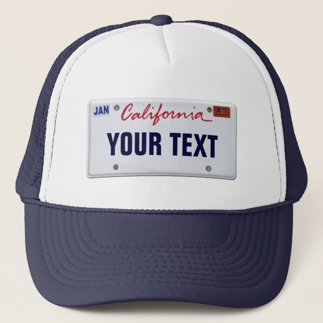 Casquette (Personnalisable) Plaque de licence Californie (Devant)