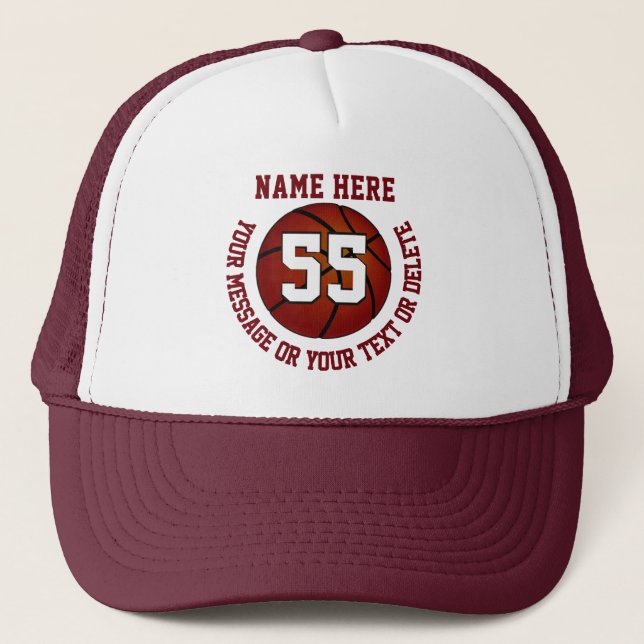 Casquette personnalisé Bourgogne de basket-ball ou (Devant)