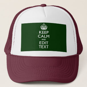 Casquette Personnalisé Gardez Le Calme Et Votre Texte Décor