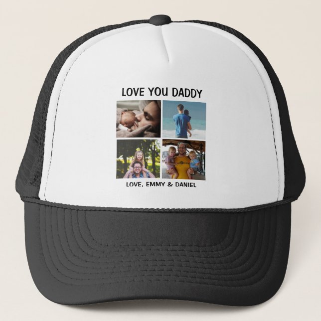 Casquette Personnalisé L'Amour Que Papa Photo   (Devant)