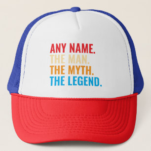 Casquette Personnalisé Nom L'Homme Le Mythe La Légende Rétro