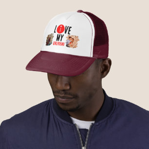Casquette Personnalisé Unique 2 photo Collage I Love My Girl