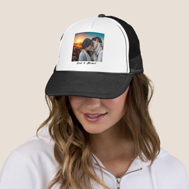 Casquette personnalisée avec texte et photo | Casq (En situation)