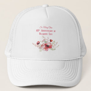 Casquette Personnaliser, 40e anniversaire Nun, rose et