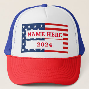 Casquette Personnaliser le nom de l'élection Drapeau américa