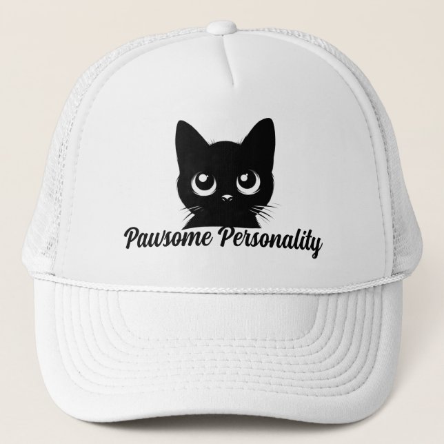 Casquette Personnalité Pawsome Design de chat (Devant)