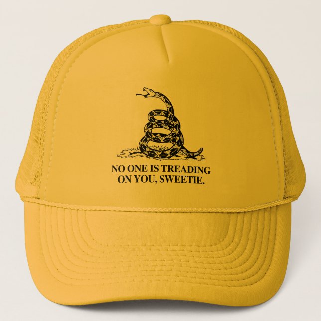 Casquette Personne ne vous traîne, ma chérie (Devant)