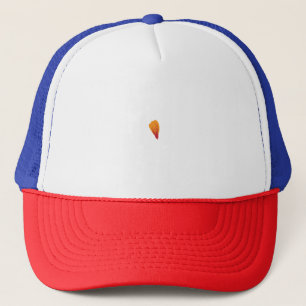 Casquette Pétale de fleurs orange avec lignes intérieures ro